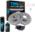 TRQ Front Brake Pad & Rotor Kit Compatible with Mazda 3 and 5