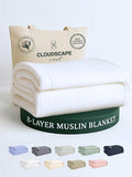 Cloud Scape Linen 8-Layer Muslin Blanket Queen Size - Oversized