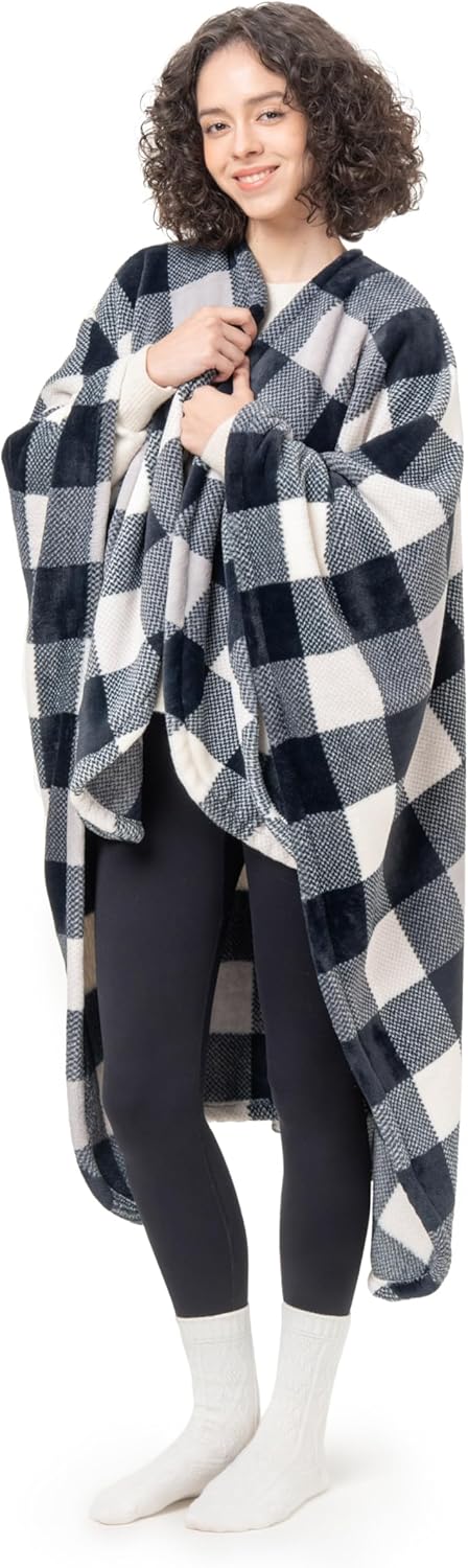 Berkshire Blanket PrimaLush Wearable Blanket for Cozy Comfort