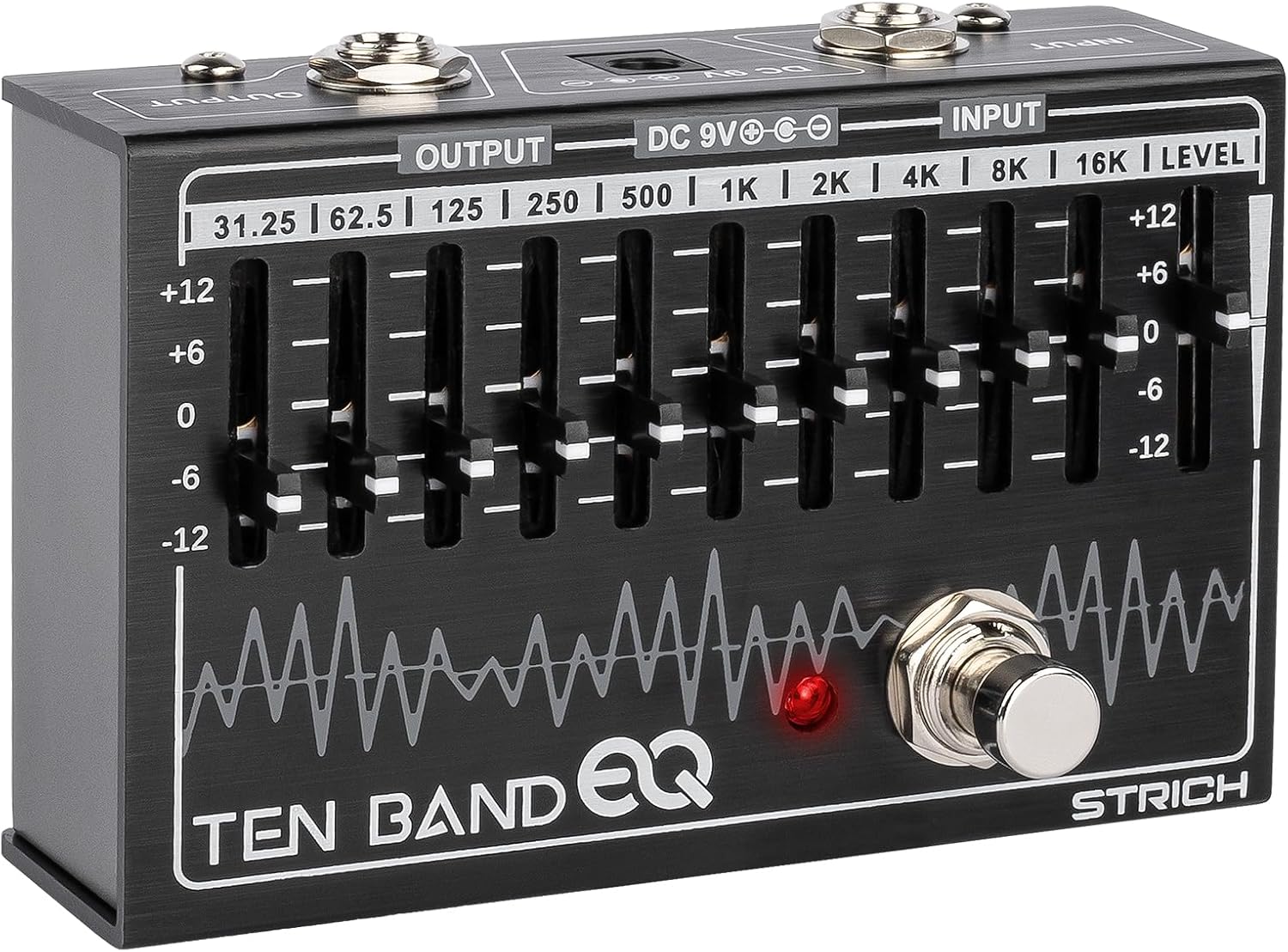 STRICH EQ Pedal for Electric Guitar - 10-Band Equalizer Effects