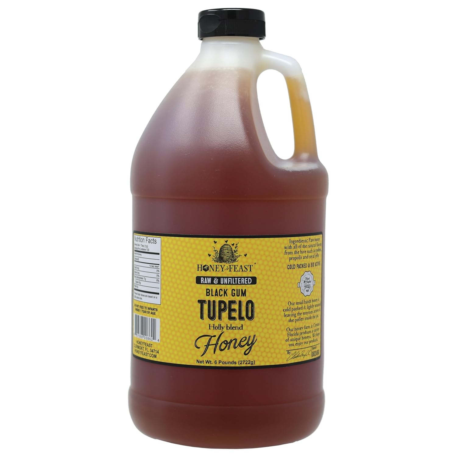 Authentic Florida Tupelo Honey 6lb - Pure Raw Honey Delight