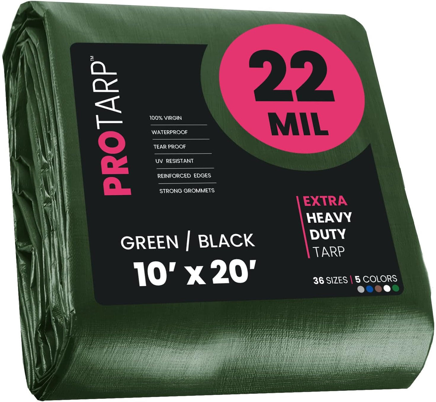 PROTARP Extreme Heavy Duty 22 Mil Tarp Cover for All Needs