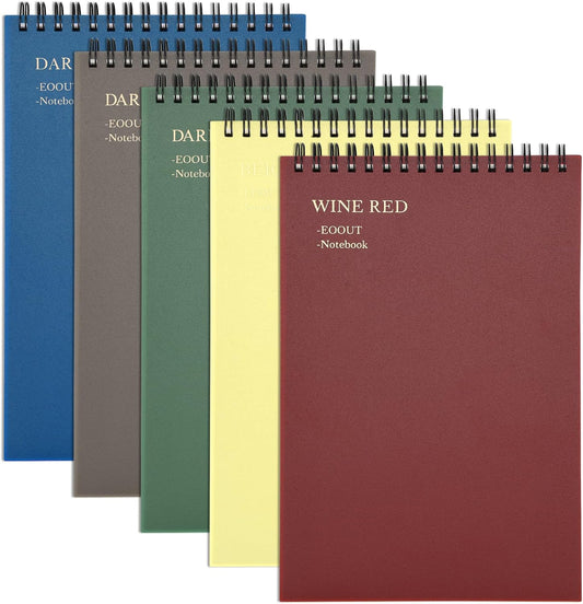 Top Spiral Steno Pads Set - College Ruled, 5 Colors