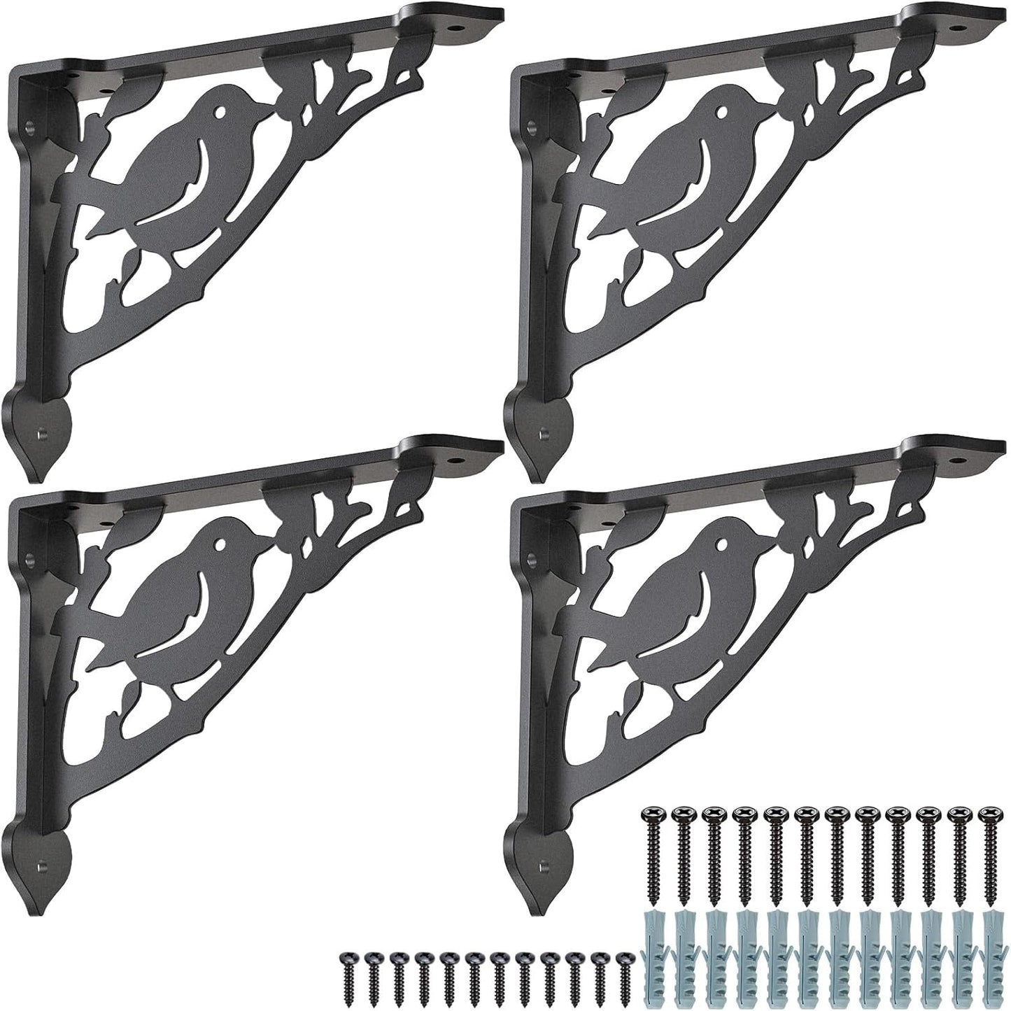 SELEWARE Heavy Duty Shelf Brackets for 12 Inch Floating Shelves