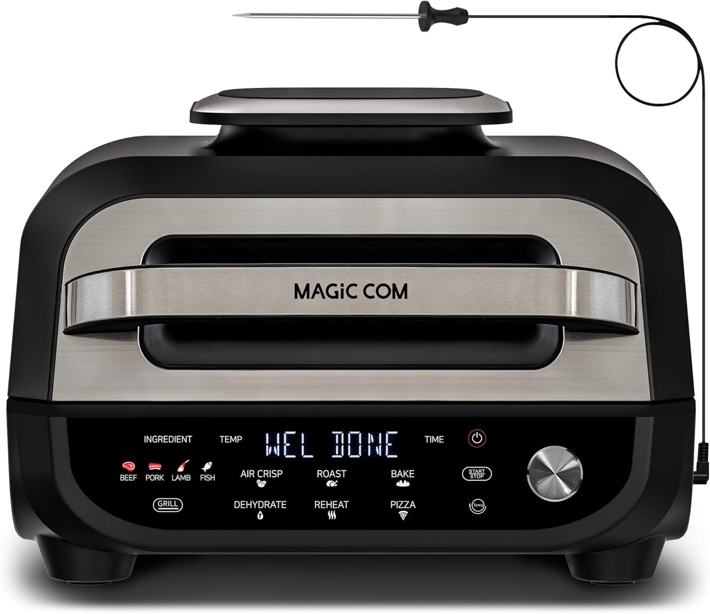 7-in-1 Electric Grill & Air Fryer w/ Smart Thermometer