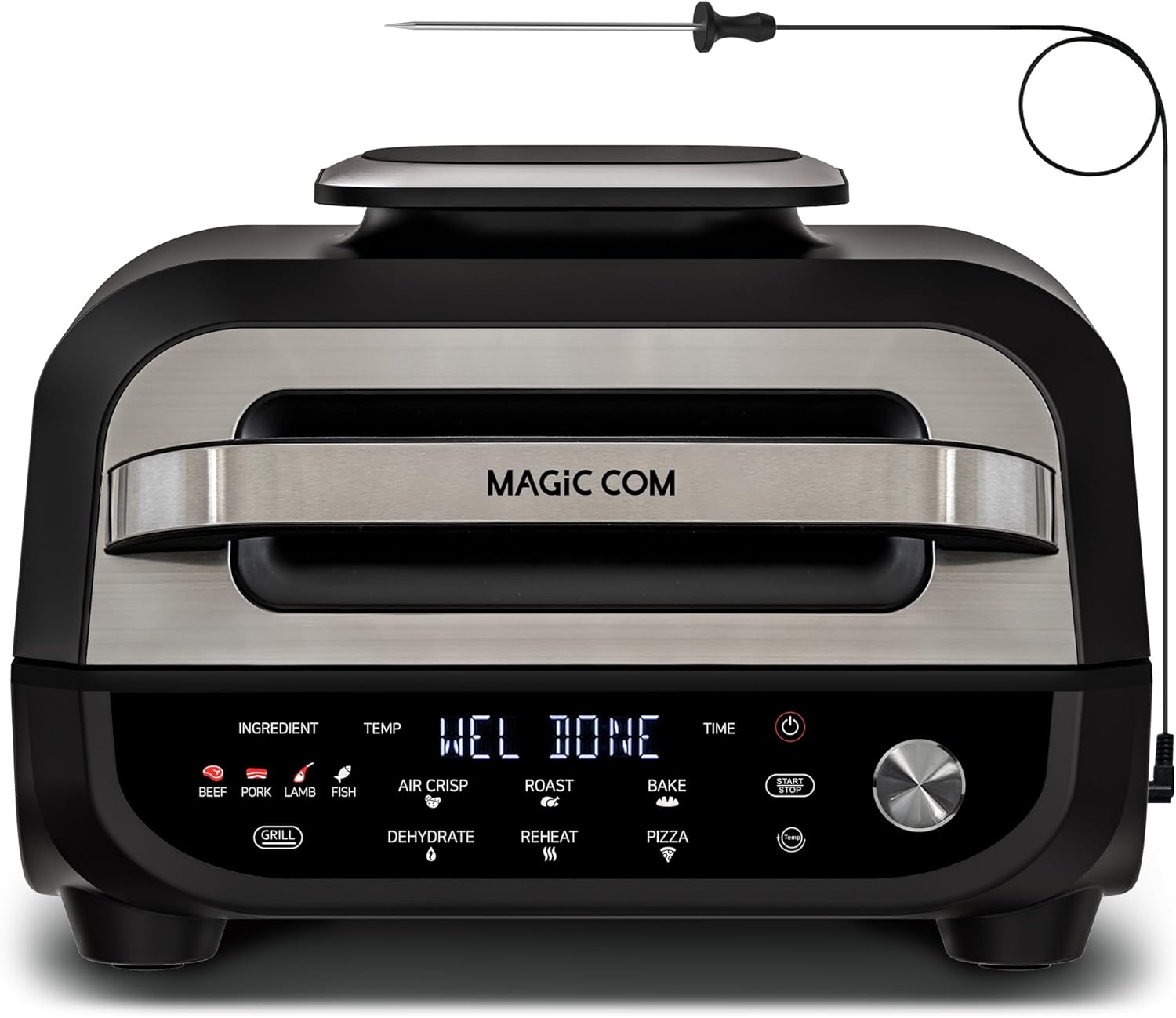 7-in-1 Electric Grill & Air Fryer w/ Smart Thermometer