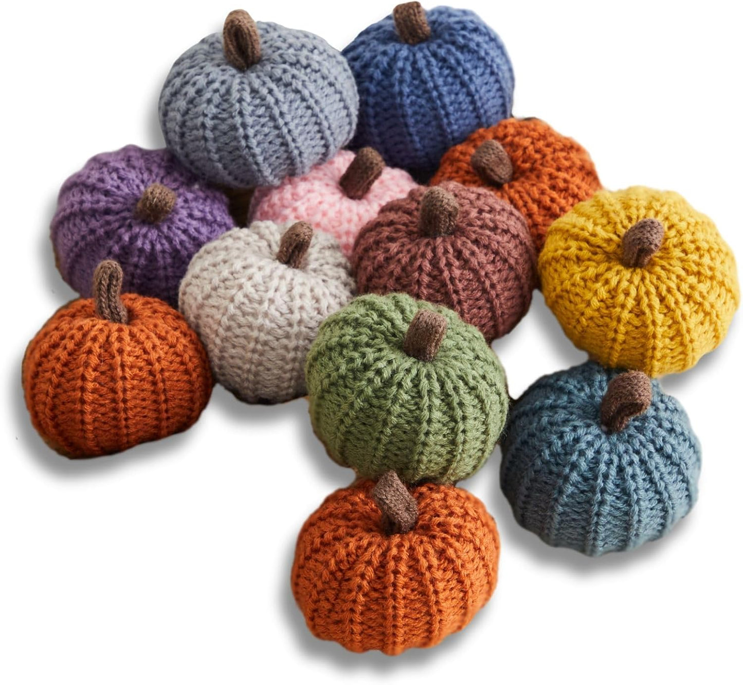 Mini Knit Pumpkins Set of 12 for Autumn Decor and Gifts