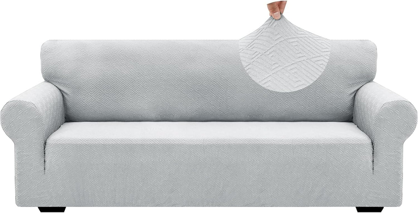High Stretch Jacquard Couch Covers for 3 Cushion Sofa Protection