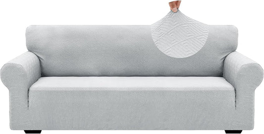 High Stretch Jacquard Couch Covers for 3 Cushion Sofa Protection