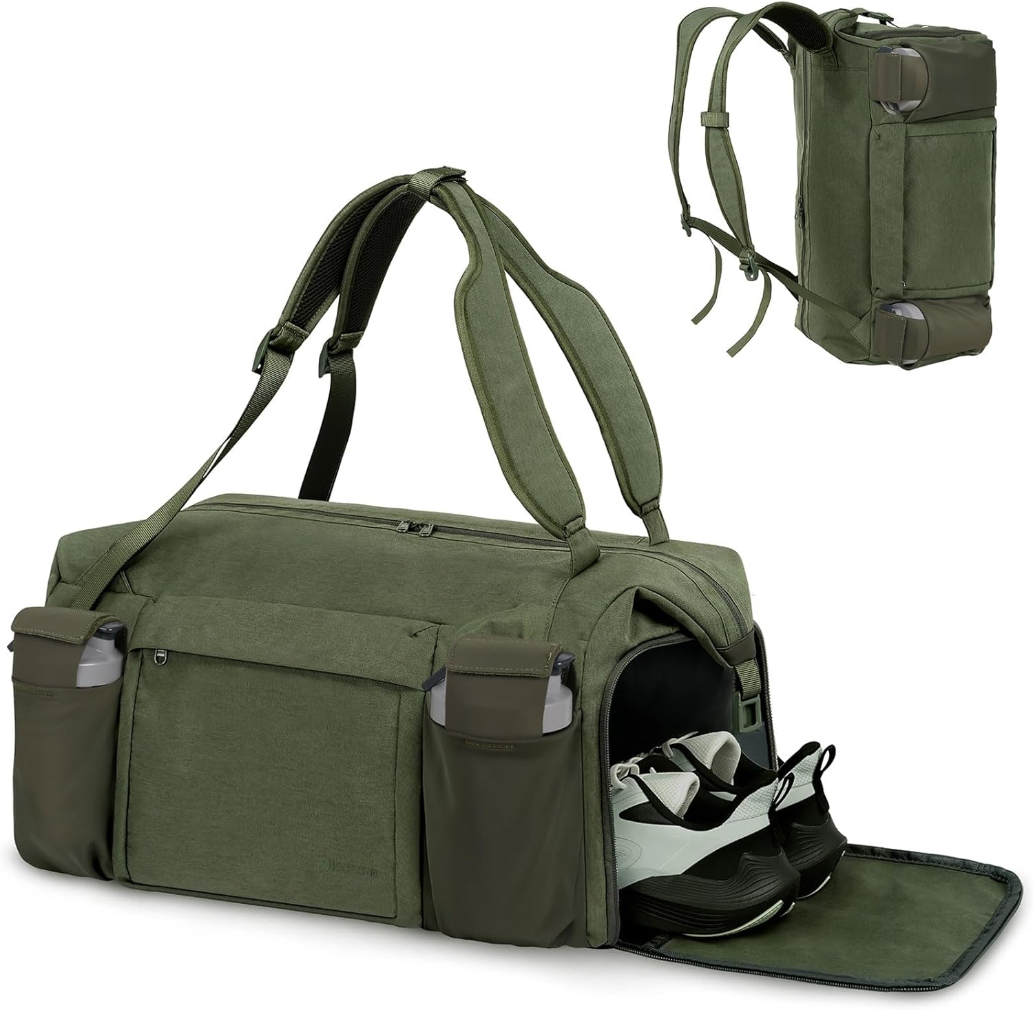Gym Bag for Men with 2 Upgraded Bottle Holders and More
