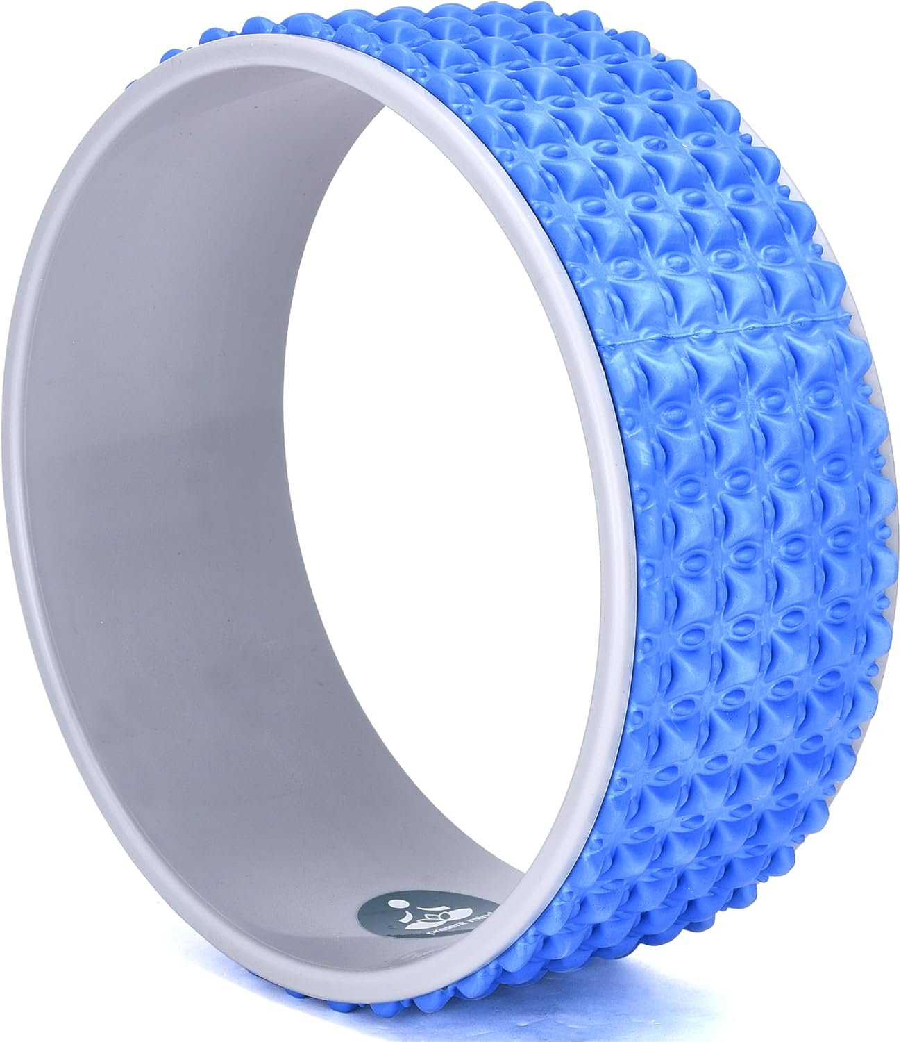 Present Mind Yoga Wheel - Deep Tissue Massage - Spinal Alignment - Back Popper Wheel - Blue