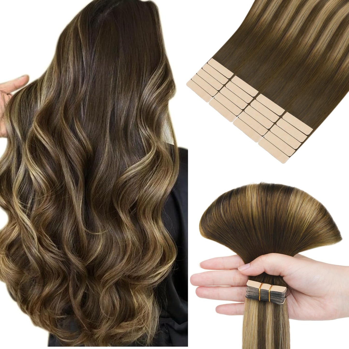 Tape in Hair Extensions for Natural Glow & Soft Touch 16 Inch