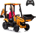 12V JCB Ride On Excavator for Kids 4-8 - Versatile 3-in-1 Ride