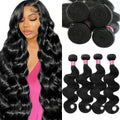 Human Hair Bundles 18 20 22 24 in Body Wave - Natural Black