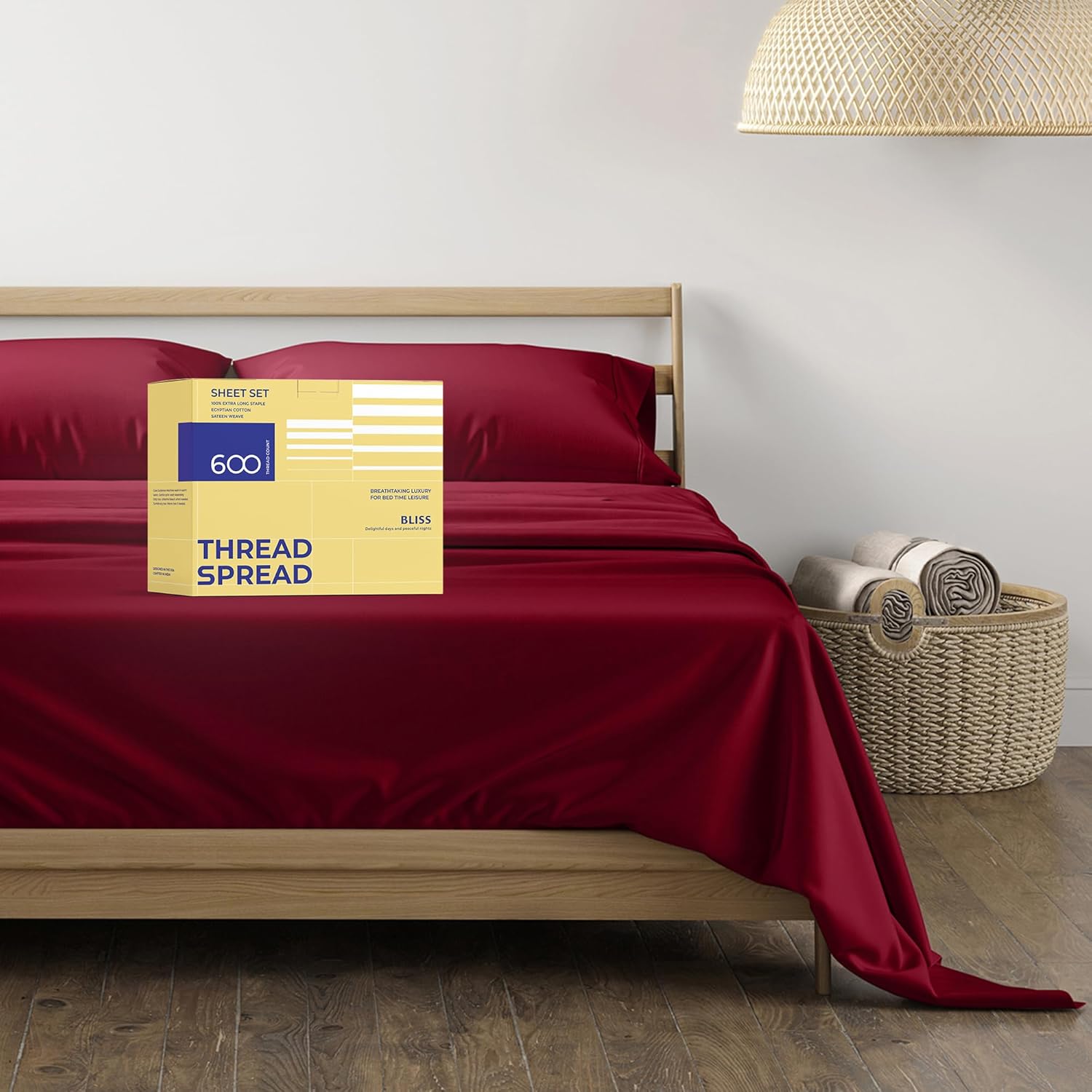 100% Egyptian Cotton Queen Size Sheet Set for Luxurious Comfort