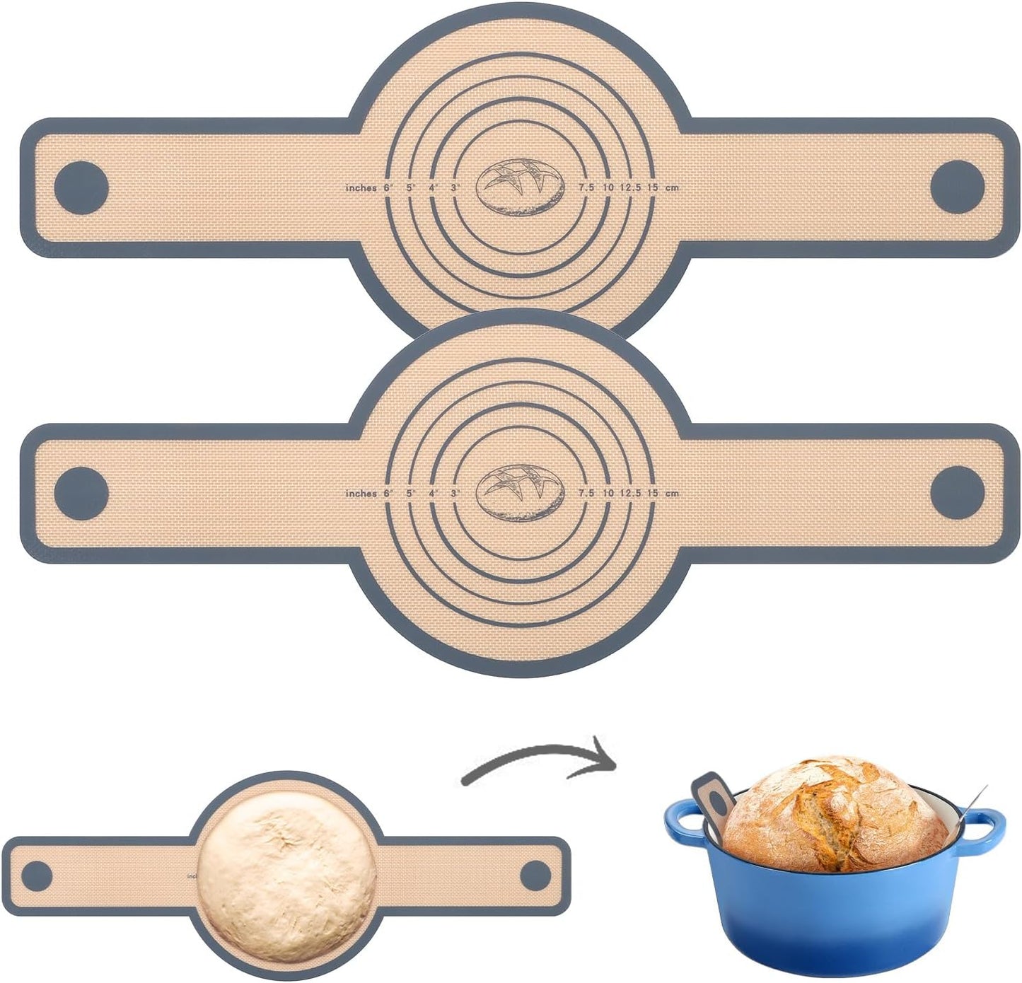 TeamFar Silicone Bread Sling Set - Easy Sourdough Baking