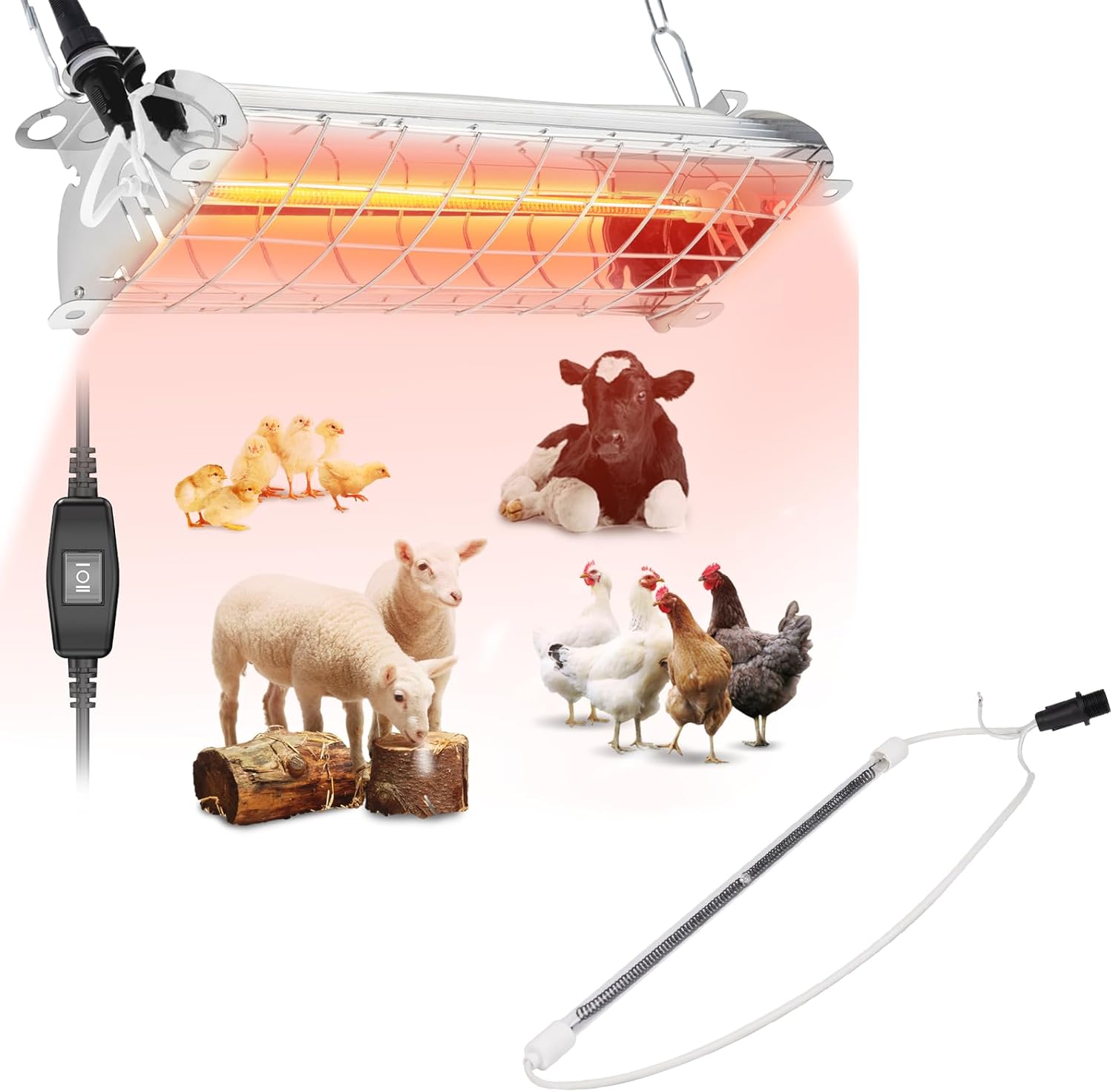 300W Chicken Coop Heater: Adjustable & Portable Warmth