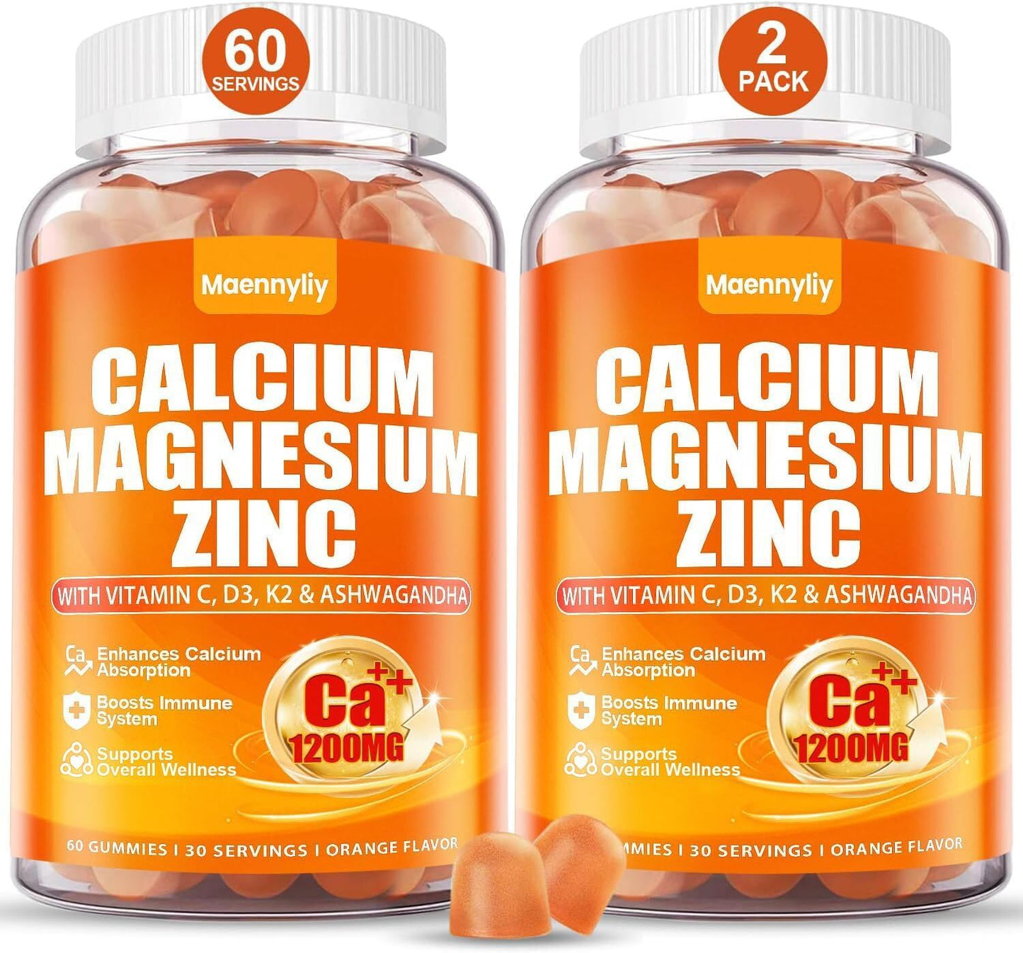 Calcium 1200 mg Gummies with Vitamin D3 for Optimal Health