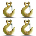 1/2 in Clevis Slip Hook 4 Pack - Forged G70 Heavy-Duty Hooks