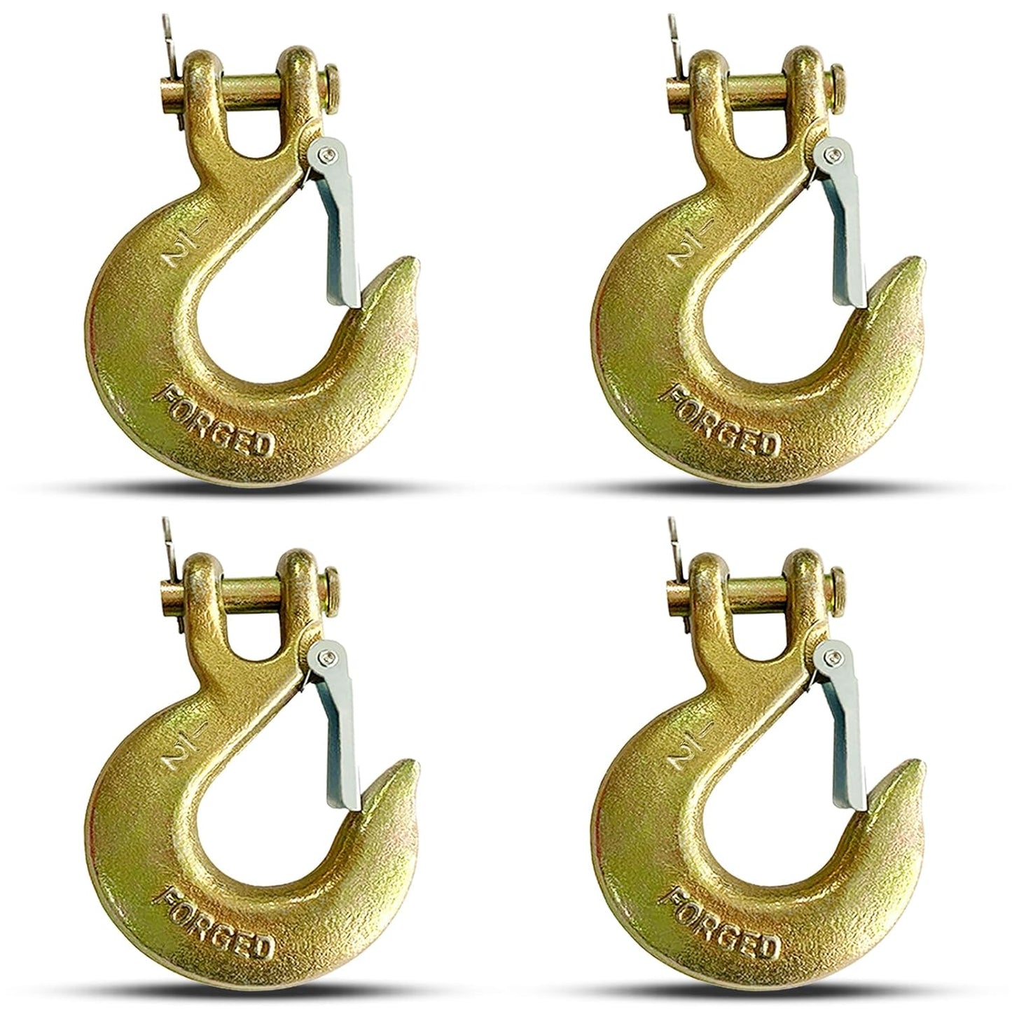 1/2 Inch Clevis Slip Hook Set of 4 for Heavy-Duty Towing