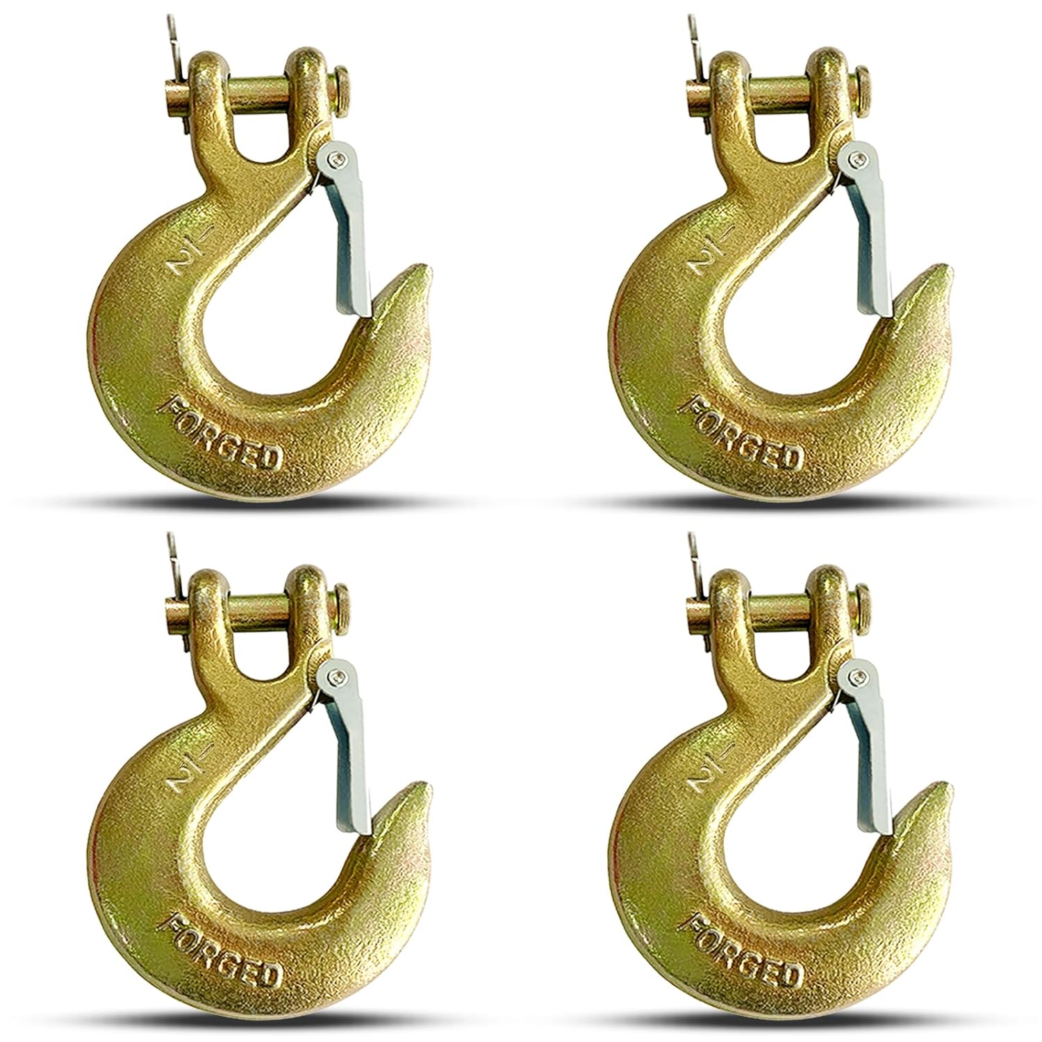 1/2 Inch Clevis Slip Hook Set of 4 for Heavy-Duty Towing