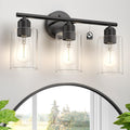 Espird Matte Black Bathroom Vanity Light Fixture - Modern 3-Light