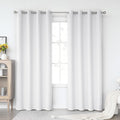 Greyish White Blackout Curtains 84 in Length - Room Darkening Panels