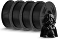 PLA 3D Printer Filament 4KG 1.75mm Pack of 4 - Consistent Black