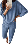 PRETTYGARDEN Women's Ribbed 2 Piece Lounge Set - Comfortable Travel