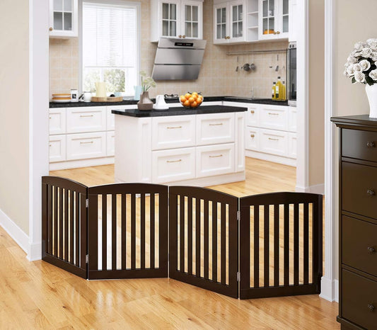 PAWLAND Foldable Pet Gate: Extra Wide Barrier
