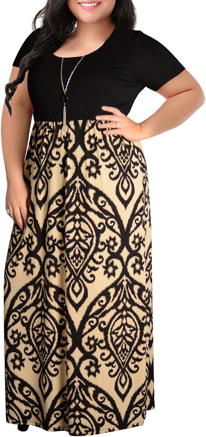 Plus Size Maxi Dresses for Curvy Women with Pockets