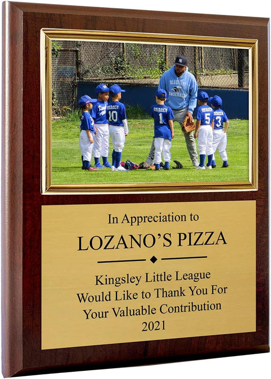 Sponsor Thank You Appreciation Dedication Photo Plaque with Frame