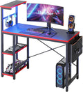 Bestier Gaming Desk with LED Lights 44 in - Compact LED PC Desk