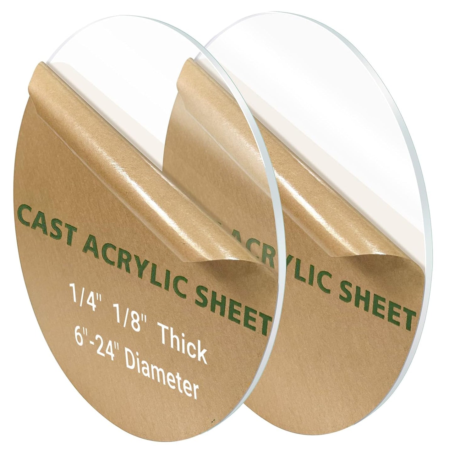 2 Pieces 20 Inch Clear Acrylic Circle for Versatile Uses