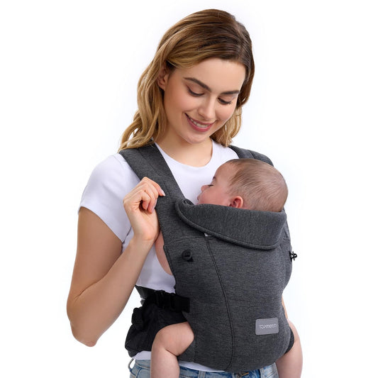 Soft Newborn Carrier | Ergonomic Support | Deep Grey