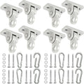 Heavy Duty Porch Swing Hangers Kit 8 Pack Silver - 3500 Lb Capacity