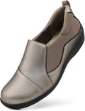 Women's Leather Loafers Slip On Comfort Flats - Supportive Everyday
