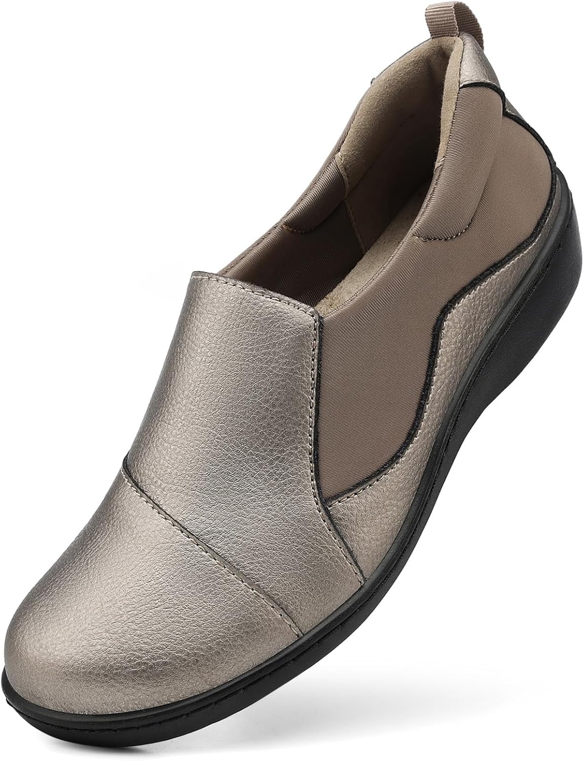 Women's Comfort Leather Loafers Cute Casual Slip On Flats