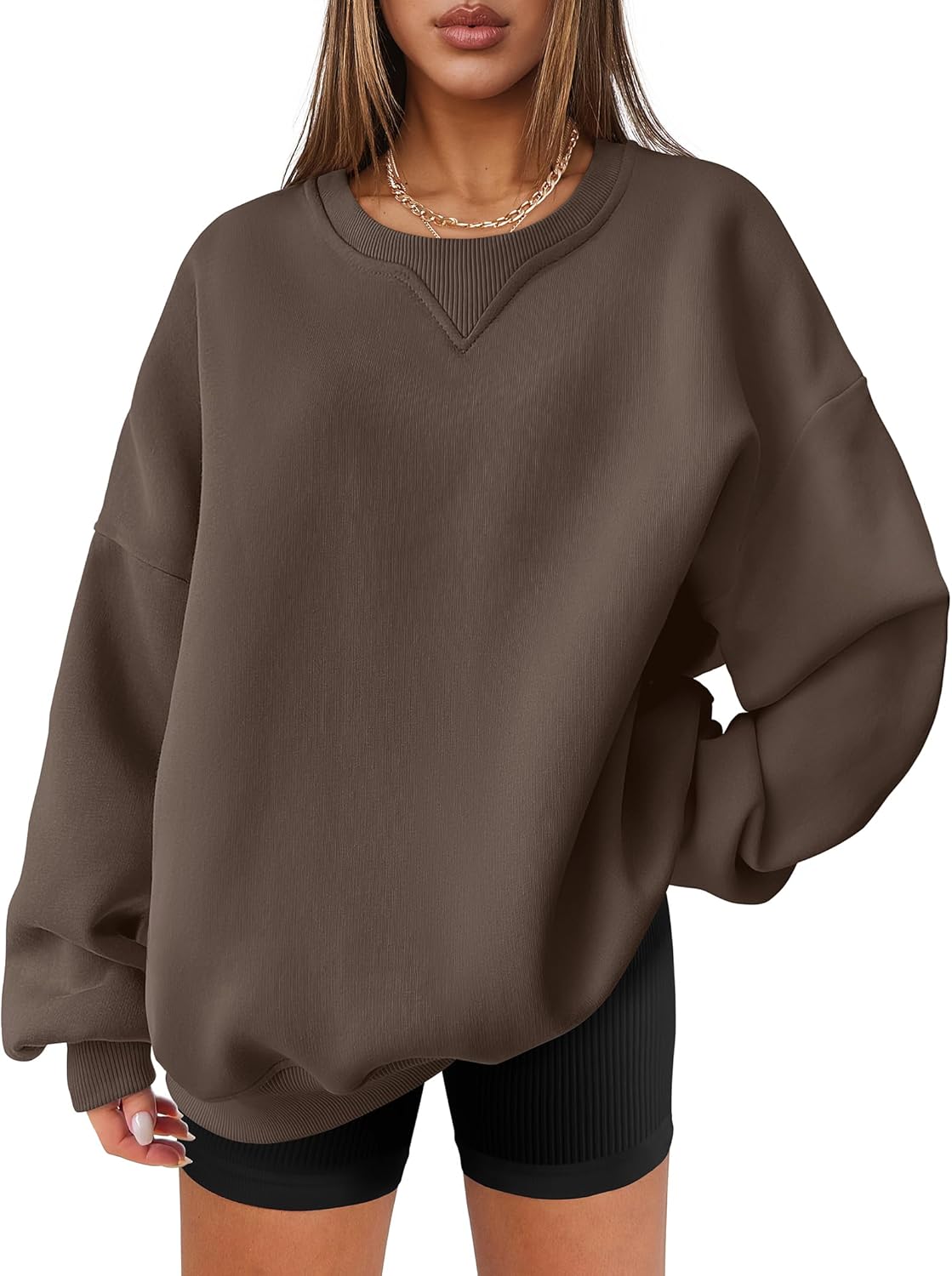 Oversized Sweatshirts for Women - Cozy Crewneck Fleece Hoodies