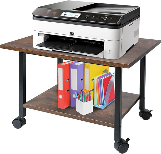 Mobile 2-Tier Printer Stand - Organize with Style!