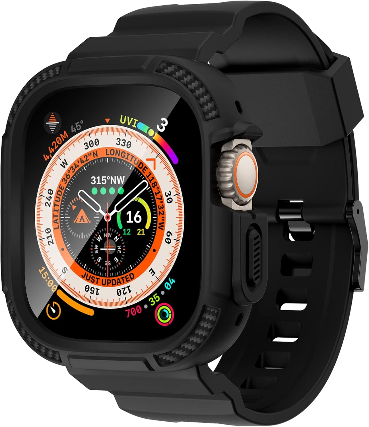 OROBAY Rugged Band + Case for Apple Watch Ultra 2/1