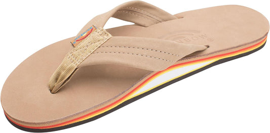 Rainbow Sandals Women's Single Layer Premier Leather Flip Flops