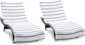 Arkwright Las Rayas Chaise Lounge Cover Pack of 2 - Oversized Navy