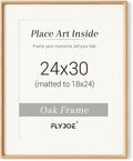 24 x 30 Poster Frame Natural Oak Wood - Handcrafted Mortise & Tenon