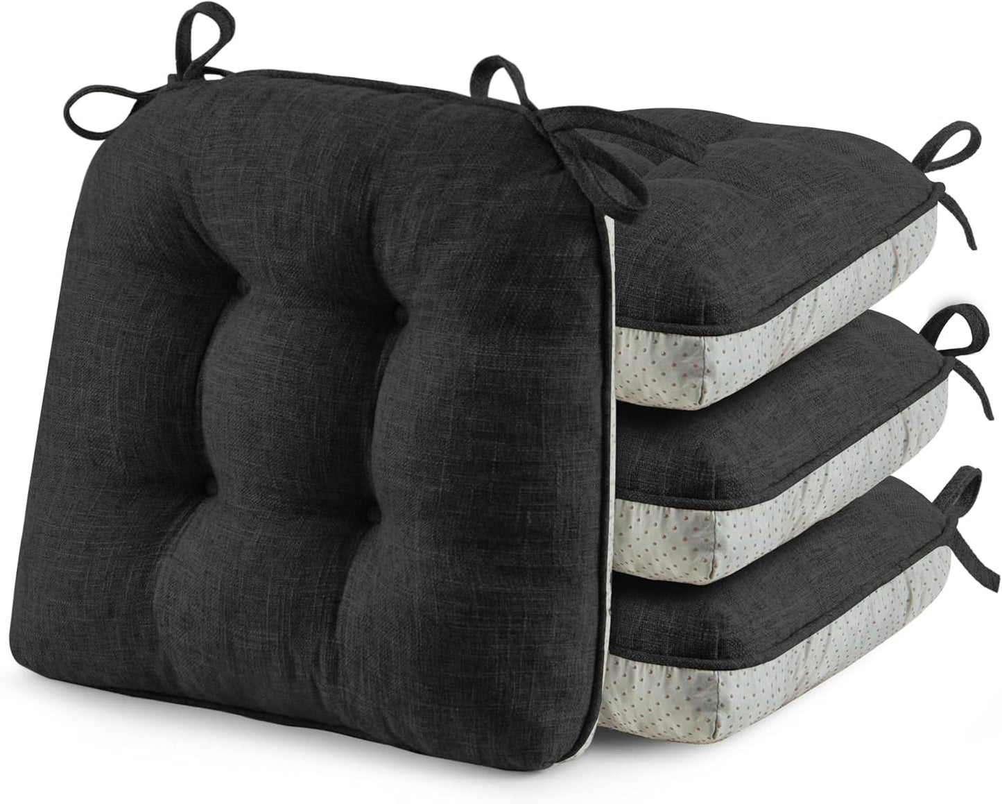 Puredown Tufted Memory Foam Chair Cushions for Dining Chairs