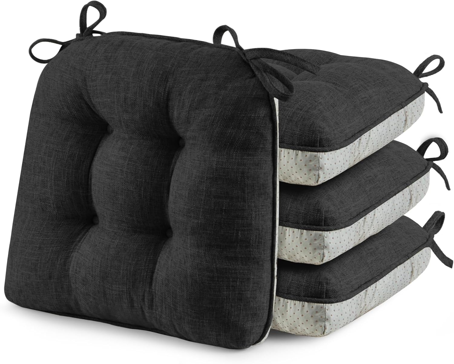 Puredown Tufted Memory Foam Chair Cushions for Dining Chairs