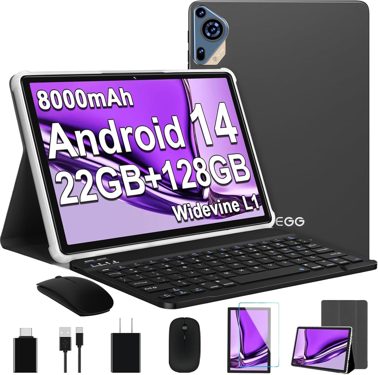 2025 Android 14 Tablet with 22GB RAM and 128GB Storage
