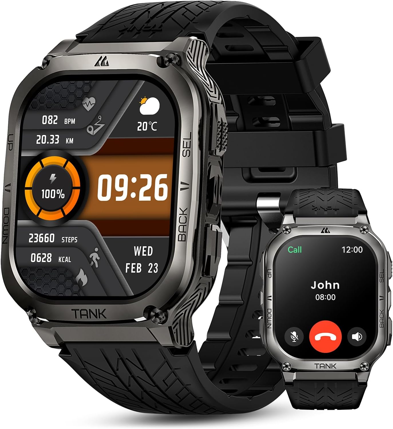Durable Military Smartwatch with 60 Days Battery and 50M Depth