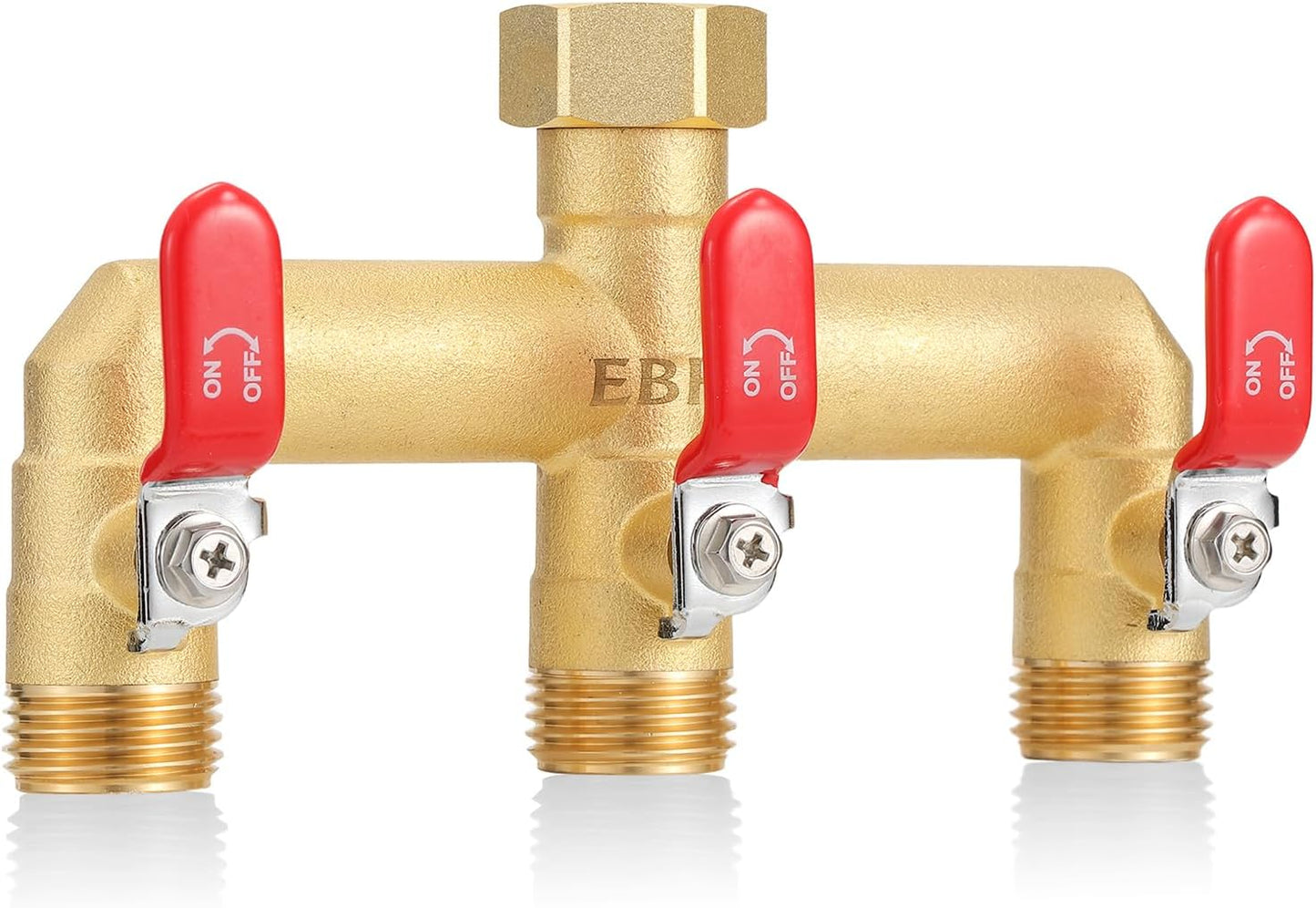 3-Way High Flow Heavy Duty Brass Garden Hose Splitter for Efficiency