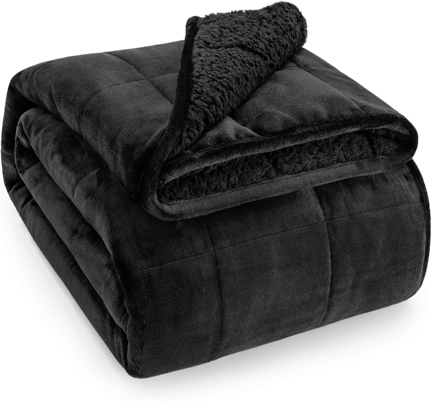 Wemore Sherpa Fleece Weighted Blanket for Cozy Sleep Experience